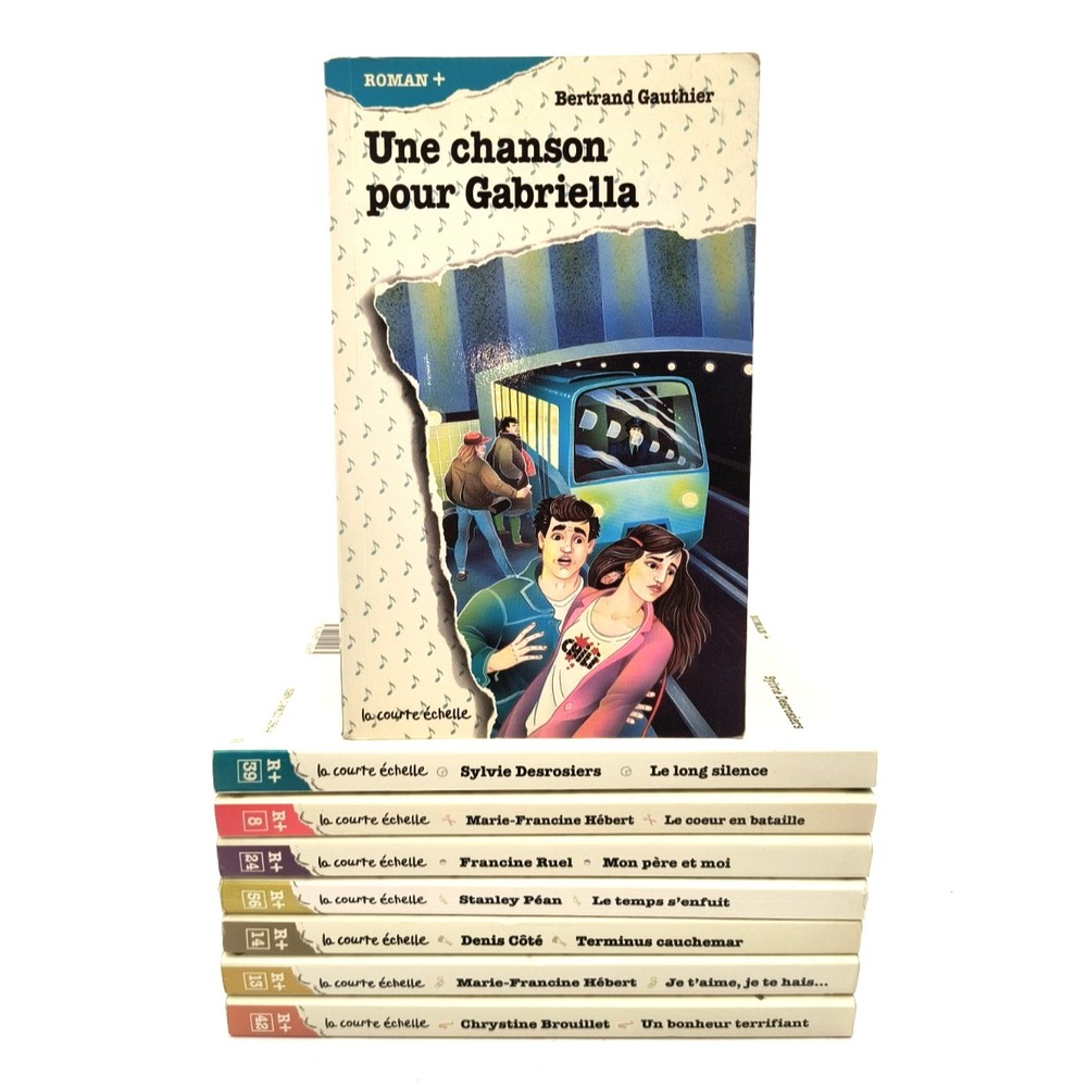 8 French YA Books Lot La Courte Echelle Roman+ Brouillet Desrosiers Quebec